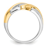 14k Two-tone Diamond Mens Ring